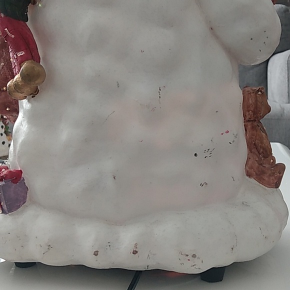 2002 Fibre Optic Lights Resin Tabletop 14.5 inches Snowman with Power Supply - Picture 9 of 12